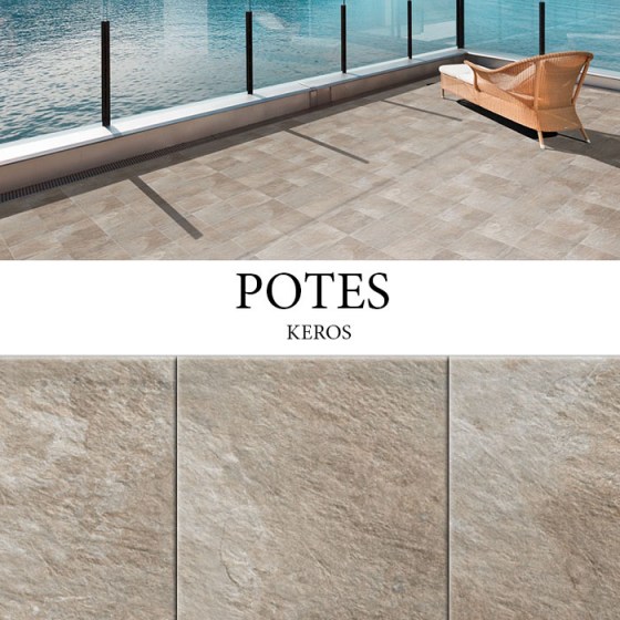 KEROS POTES 33x33 TAUPE